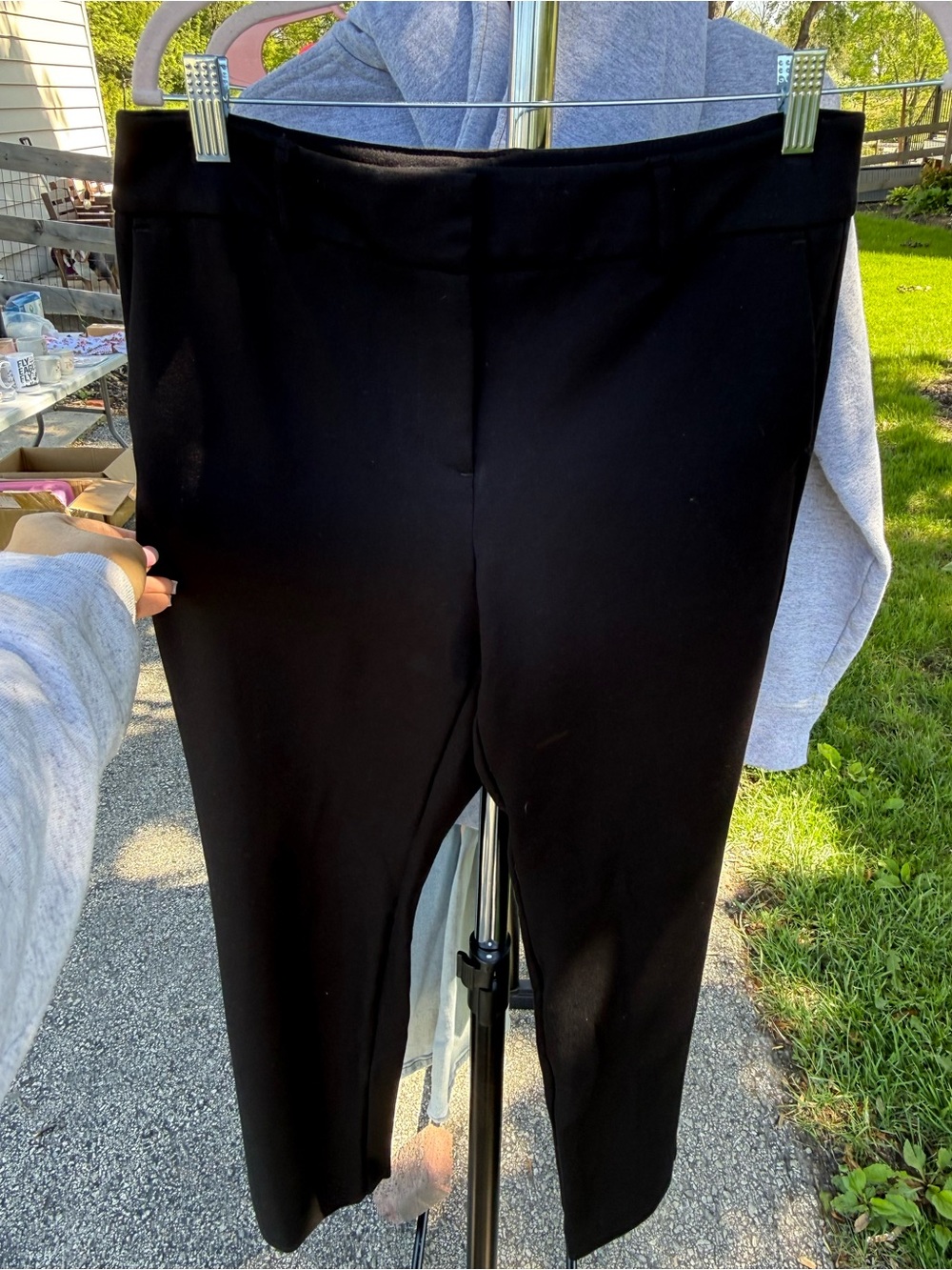 Ann Taylor Black Straight-Leg Ponte Pants